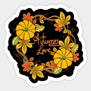 Autumn Love - Wreath Sticker